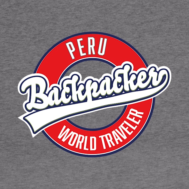 peru backpacker world traveler logo. by nickemporium1